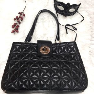 Kate Spade Black Quilted Leather Handbag